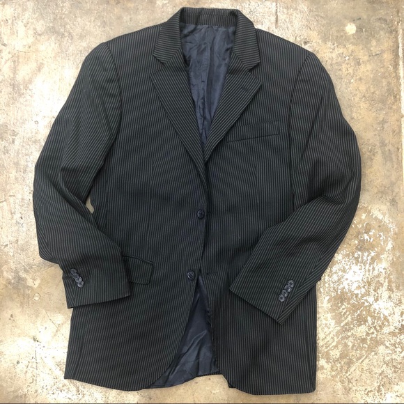 Christian Dior Blazer Suit Jacket Black Pin Stripe